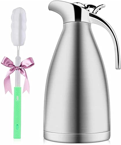 Luvan 2L 18/10 Jarra Térmica Termo, Anti-Goteo, Anti-Quemaduras, La Cafetera De Aislamiento, Café, Tè, Bevande
