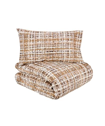 Fazzini Coco Parure Copripiumino - Taglia: 2 Piazze,Colore: Coco Tortora/Corteccia