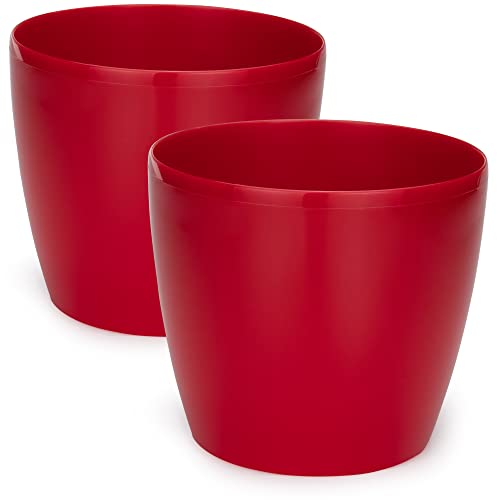 Peczeko Fioriera Opaca, Fioriera In Plastica, Fioriera Decorativa Per Piante Grandi E Piccole, Set Di 2 Vasi Da Fiori