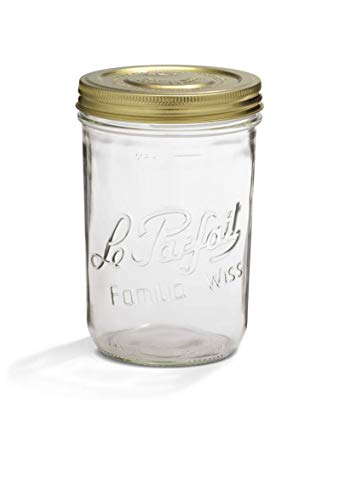 Le Parfait 900021 Familia Wiss - Confezione Di 6 Vasetti Da 1Kg, Tappo A Vite, 35.2 X 23.4 X 17.5 Cm