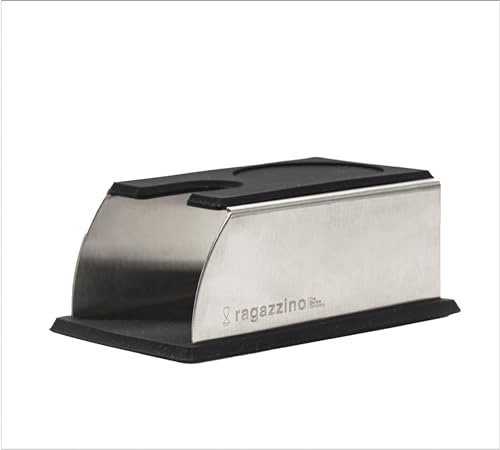 Ragazzino The Barista Company Barista Station | Tamper Macchina Per Caffè Espresso | Stazione Di Pressione In Acciaio Inox Spazzolato E Tappetino In S