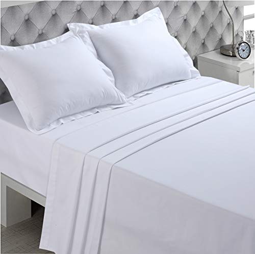 Vision - Lenzuolo Sopra - 270 X 300 Cm - 100% Cotone - Bianco