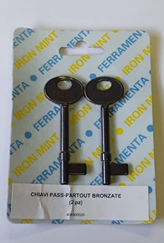 Iseo 2 Pezzi - Chiave Pass-Partout Bronzate