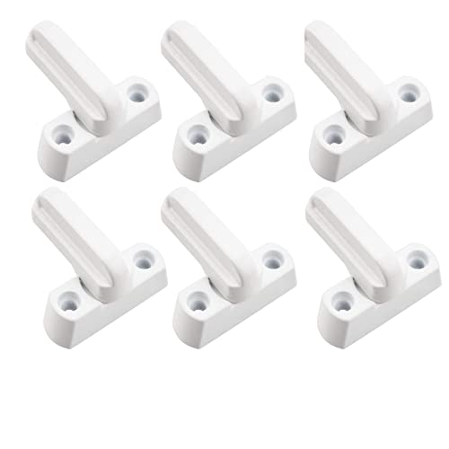 Wangcl 6 Pezzi Serrature Per Finestre Con Viti Di Fissaggio Per Porte In Pvc Upvc Finestre Sicurezza Domestica In Lega Di Zinco Blocco A Battente Fibb