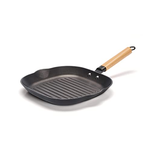 Qulinart Brandt - Padella Ultraleggera In Ghisa Con Rivestimento Antiaderente, A Nido D'Ape, 28 Cm