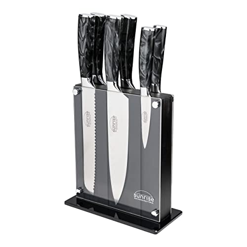 Rockingham Forge Rf-2160/7Bk Sunrise Collection Set Di 7 Coltelli In Acciaio Inossidabile Di Alta Qualità Con Manici In Resina