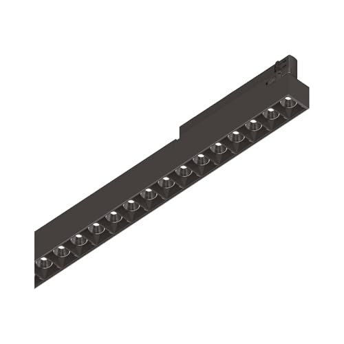Ideal Lux Sistema Luce Binario Display Accent D0535 4000K Bk, Sistema A Rotaia, Illuminazione Modulare, Dispositivo Su Binario, 54X3H7 Cm, Nero