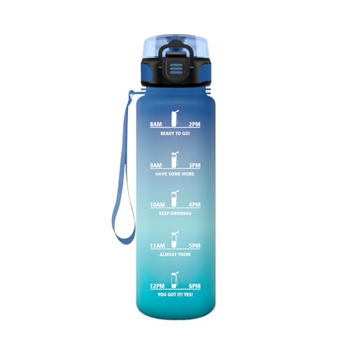 Honeyholly Borraccia 500Ml, Prova Di Perdite, Borraccia Bambini, Sportiva Tempo, Borraccia Motivazionale, Con Filtro, Bottiglia Acqua, Borraccia Per S