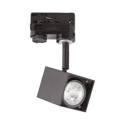 Ideal Lux Sistema Luce Binario Mouse Track Nero, Sistema A Rotaia, Illuminazione Modulare, Dispositivo Su Binario, 8X6H18 Cm, Nero