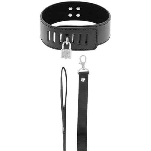 Darkness Collar Bdsm Con Candado Negro