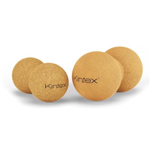Kintex Fascia Peanut In Sughero, 13,5 Cm O 16 Cm, Palla Duo Per Automassaggio, Automassaggio, Palla Fascia Con Scanalatura Circonferenziale Per La Col