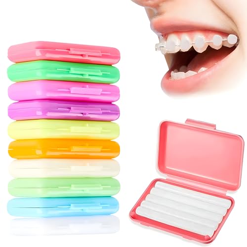 10 Scatole Bretelle Cera, Cera Ortodontica, Cera Ortodontizia Cera Ortopedica Cera Per Bretelle, Per Alleviare Staffe Dentali Irritazioni E Dolori(10