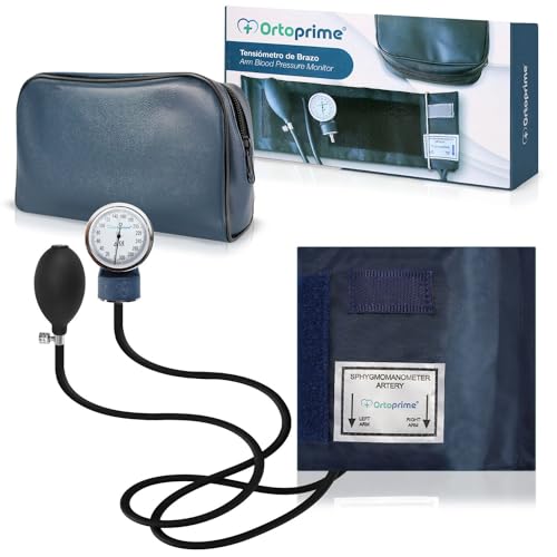 Ortoprime Sfigmomanometro Manuale Professionale Per Braccio, Misuratore Di Pressione Manuale Aneroide, Kit Completo Per Medici E Infermieri, Apparato