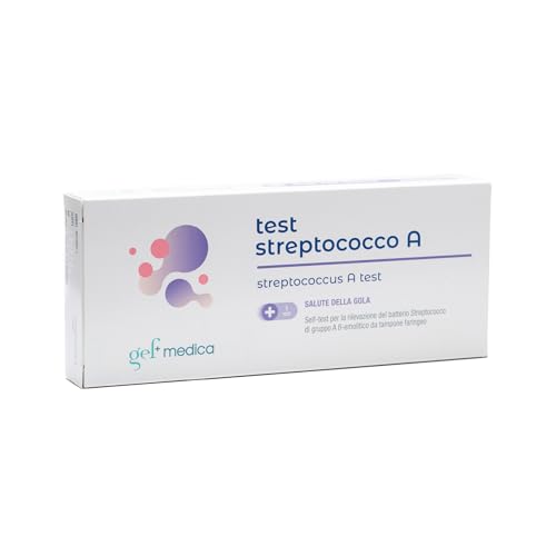 Gef + Medica - Test Streptococco Tampone Faringeo Rapido Utile Per Rilevazione Streptococco Del Gruppo A Kit Tamponi Rapidi