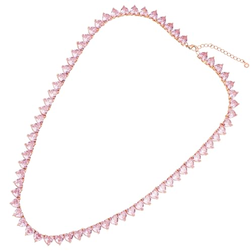 Ottaviani Bijoux Collana Da Donna In Ottone Oro Rosa Con Cubic Zirconia Cm 44,6