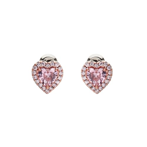 Ottaviani Bijoux Orecchini Da Donna In Ottone Oro Rosa Con Cubic Zirconia Cm 0,9