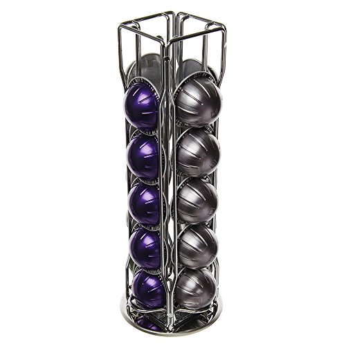 Porta Cialde Da 20 Scomparti Su 4 File, Per Cialde Nespresso Vertuo Altissio, Con Base Girevole A 360°