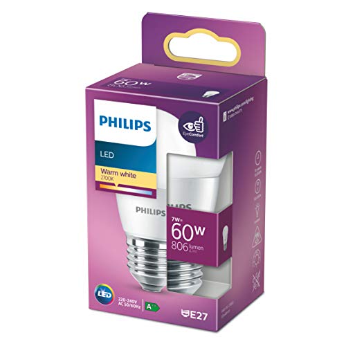 Philips Lampadina Led Sfera 60W E27 2700K Non Dim