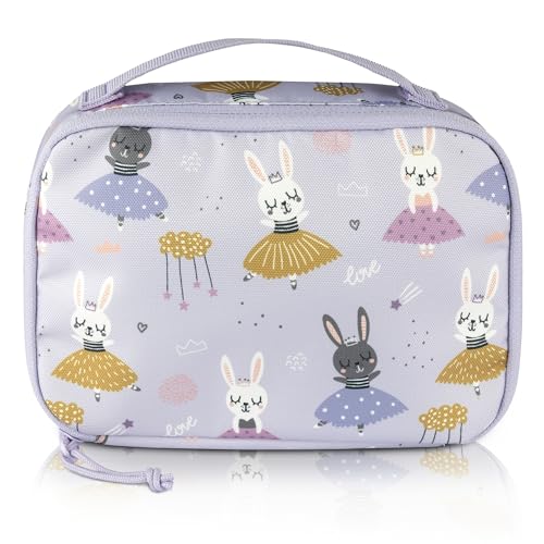 Ta Trend Atelier Borsa Termica Bambini, Borsa Per Il Pranzo, Mini Borsa Isolata Per Cosmetici, Medicine, Snack - Sostenibile - 1,5 Litri - Lilla