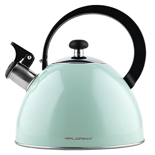 Florina Bollitore Acqua (2,5 L) I Bollitore Da Fornello Brillo I Bollitore Con Manico In Bachelite I Antigraffio I Bollitore Per Fornelli A Induzione,
