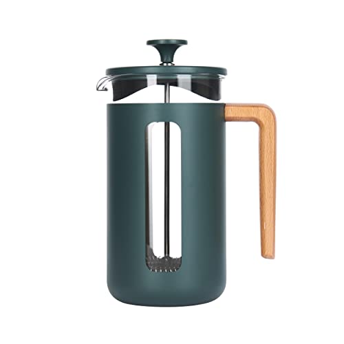 La Cafetière Caffettiera Pisa In Acciaio Inox, 8 Tazze, Colore Verde, In Confezione Regalo