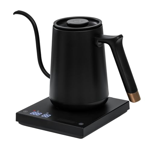 Timemore Bollitore Collo D'Oca In Acciaio Inox, Bollitore Elettrico Per Caffè Intelligente 600Ml Con Regolazione Della Temperatura Per La Preparazione