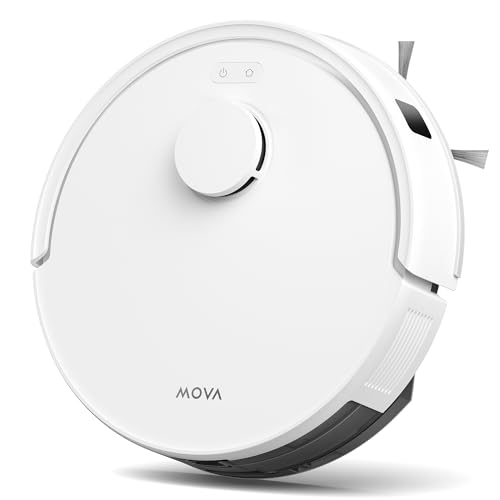 Mova E20 Robot Aspirapolvere E Lavapavimenti Navigazione Lds, Potenza Di Aspirazione Di 5.000 Pa, Aspirapolvere E Mop 2-In-1, Corpo Compatto
