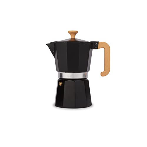La Cafetière Macchina Per Caffè Espresso Venice In Alluminio, Sei Tazze, Nera