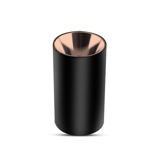 Portafaretto Led Montaggio A Plafone Rotondo Gu10 Corpo Nero Riflettore Oro Rosa