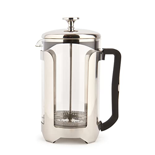La Cafetière Roma - Caffettiera In Acciaio Inox, 12 Tazze, In Confezione Regalo, Colore: Argento