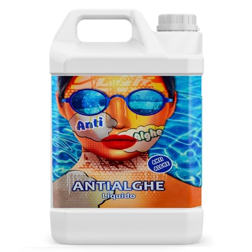 Aquaclear - Antialghe Liquido Azzurrante Crystal Water Preventivo E Curativo 5Kg - 100% Qualità Italiana