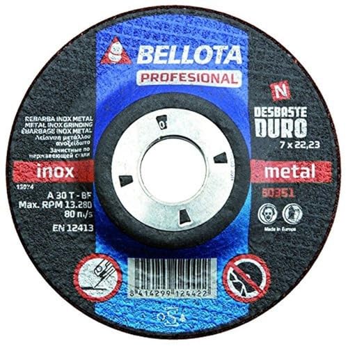 Bellota Disco Abrasivo Spianatura Inox - Metal/Duro - Professionale