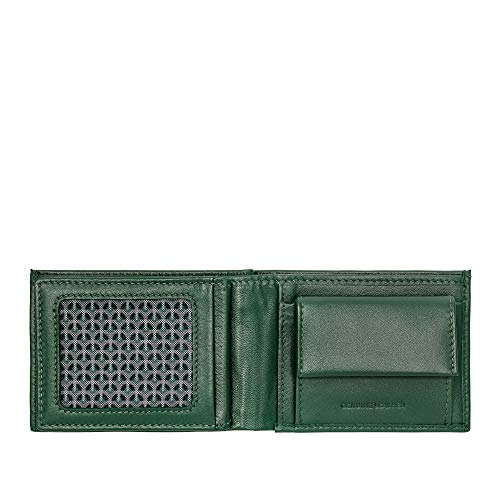 Nuvola Pelle Mini Portafoglio Uomo Piccolo In Pelle Nappa Da Giacca Tascabile Con Portamonete Verde