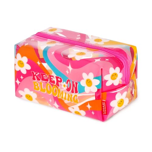 Legami - Trousse Porta Trucchi, Makeup Queen, In Metallo E Tpu, Tema Daisy, Capiente, Chiusura Con Zip, Trousse Make Up, 18 X 14 Cm