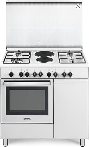 Demw 96 B42 Ed - Cucina A Gas Con Forno Elettrico, 4 Fuochi + 2 Piastre, 90X60 Cm, Bianco