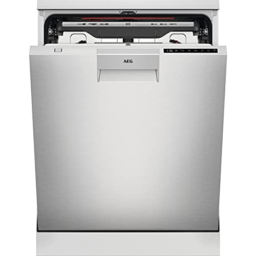 Aeg Ffb83816Pm Lavastoviglie 60 Cm, 14 Posate, Vassoio Posate, Programma Antibatterico, Display Lcd, 10 Programmi A 5 Temperature, 42 Dba, Inizio Diff