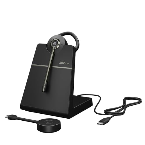 Jabra Engage 55 Se Cuffie Convertibili Ms Con Gancio Per L'Orecchio, Adattatore Dect Link 400C Usb-C, Engage 55 Deskstand, Cavo Usb-C A Usb-C Da 1,2 M