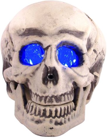 Steinigke Led Skull Blue Motion Detector Sound Decorazione Di Halloween Gothic 83314222