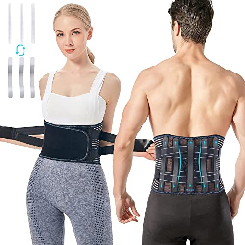 Fascia Lombare Supporto Schiena Per Uomo E Donna, Mal Di Schiena, Sciatica, Ernia Disco Sollievo, Doppia Cintura Elastica Regolabile,Traspirante E Con