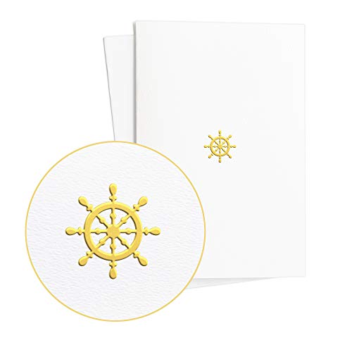 Diese - Klappkarten Reisegutschein|Hochwertiges Geschenk Oder Gutschein Zu Geburtstag Hochzeit Hochzeitstag|Abschiedskarte Rente|Steuerrad In Goldpräg