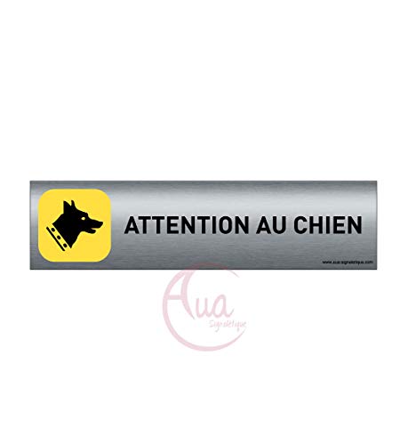 Plaque De Porte Aluminium Brossé Imprimé -Dimensions 200 X 50 Mm - Double Face Adhésif Au Dos - Impression Uv Directement Sur L'Aluminium (Pas De Cont