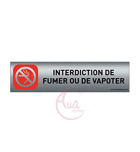 Plaque De Porte Aluminium Brossé Imprimé -Dimensions 200 X 50 Mm - Double Face Adhésif Au Dos - Impression Uv Directement Sur L'Aluminium (Pas De Cont