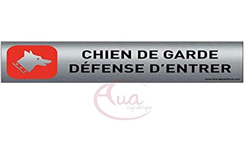Plaque De Porte Aluminium Brossé Imprimé -Dimensions 200 X 50 Mm - Double Face Adhésif Au Dos - Impression Uv Directement Sur L'Aluminium (Pas De Cont