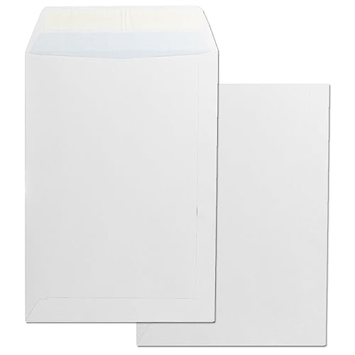Sobres De Papel, Sobre Papel Color Blanco, Sobre Folio Prolongado 250 X 353 Mm, Sobre Papel Con Cierre Tira De Silicona Para Documentos, Envíos O Alma