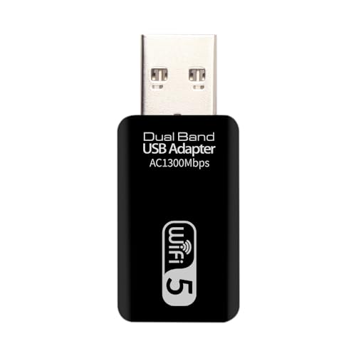 Chiavetta Usb Wlan Per Pc, Ac 1300Mbps Mini Wlan Stick Dualband 2.4Ghz / 5Ghz Dongle Usb 3.0 Wifi 5 Adattatori