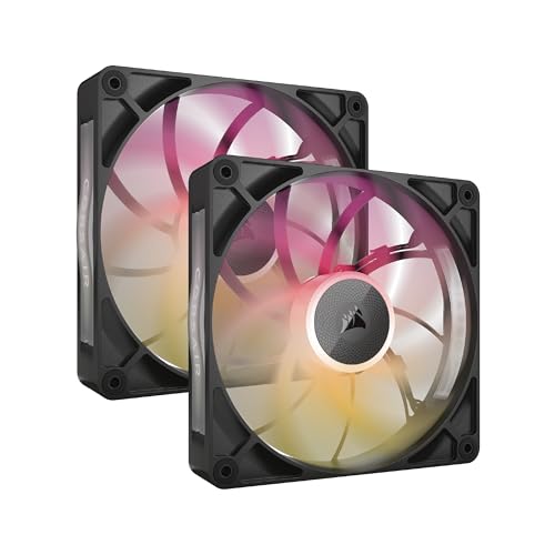 Corsair Icue Link Rx140 Max Rgb 140Mm Pwm Ventaglio Spessos Con Icue Link System Hub – Alta Pressione Statica – Cuscinetto Magnetico A Cupola – Pacche