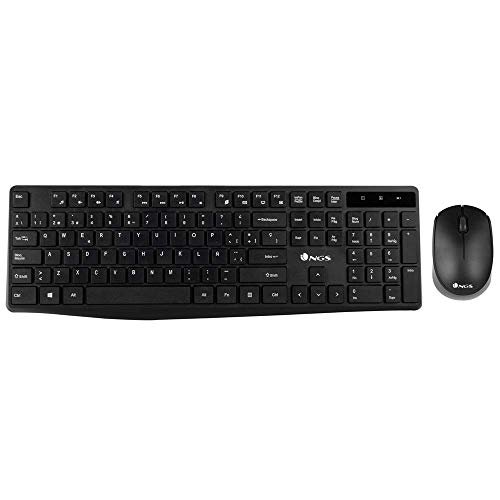 Ngs Allurekit Kit Da Tastiera Multimediale E Mouse 1200Dpi Senza Fili 2.4Ghz (Azerty Francese)