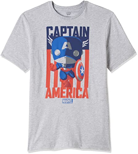 Funko Maglietta Capitan America Tee Marvel, Multicolore, S Unisex-Adulto, Sintetico, Standard