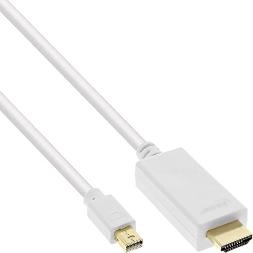 Inline 17172K - Cavo Convertitore Da Mini Displayport A Hdmi Con Audio, 4 K, 60 Hz, 2 M, Colore: Bianco