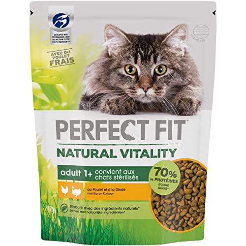 Natural Vitality Crocchette Per Gatti Adulti - Adatto Per Gatti Sterilizzati - Cibo Completo Con Ingredienti Naturali - Confezione Da 6 X 1Kg